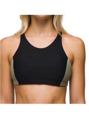 Prana Baja Bound Bikini Top Black Colorblock Size S